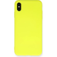 Prativas Iphone x Kılıf Nano Içi Kadife Silikon - Sarı
