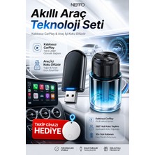 Neffo 160 ml Araç Kokusu + Carplay Seti | Takip Cihazı Hediye Akıllı Araç Teknoloji Seti Takip Cihazı Araba Kokusu