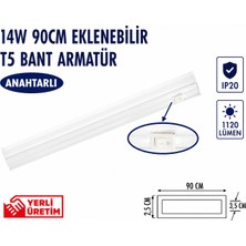 Lampist 90CM 14W T5 Ledli Bant Armatür 6500K