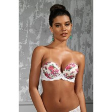 Beruflic Gardenia Big Size Plunge Bra, Ekru Konforlu ve Şık Sütyen
