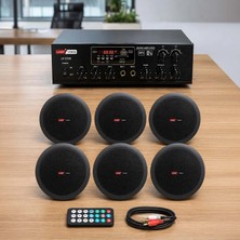 Lastvoice Black Small-6 Tavan Hoparlör ve Anfi Ses Sistemi Paketi ( 1 Anfi + 6 Hoparlör )