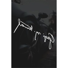 Die Grup Beyaz Oto Sticker, Atatürk Imzası, 15 x 5 cm