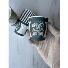 Die Grup 500 Adet Yeşil-Beyaz Desenli Karton Bardak (4 Oz), Espresso-Türk Kahvesi Için