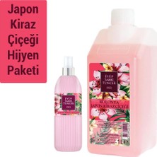 Eyüp Sabri Tuncer Japon Kiraz Çiçeği Kokusuyla Hijyen Seti 1 Lt 65 Derece Alkol İçeren Sprey