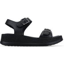 Tamer Tanca Kadın Siyah Comfort Sandalet 1107 215 Bn Sndlt Y25 Sıyah