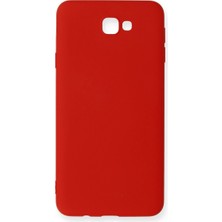 Senson Samsung Galaxy J7 Prime Kılıf Nano Içi Kadife Silikon - Kırmızı