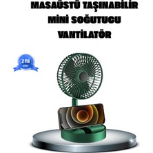 My Best Store Katlanabilir Şarjlı Mini Fan 3 Kademeli Hız Ayarlı Taşınabilir