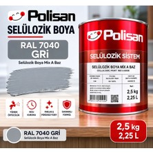Polisan Selülozik Boya Gri Ürün Kodu : Ral 7040 2,5 kg