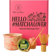 Mim And More Matcha Starter Pack - Chawan, Bambu Whisk, Chasen, Chasaku, Saf Matcha 25 gr Matcha Başlangıç Seti