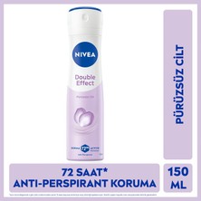 Nivea Kadın Sprey Deodorant Double Effect 150ml, 72 Saat Anti-perspirant Ter Koruması, Pürüzsüz Koltuk Altı