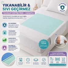 CDE Abso 5 Katlı Yıkanabilir Emici ve Koruyucu Kanatlı Çocuk Tuvalet Eğitim Pedi (75X90 CM)
