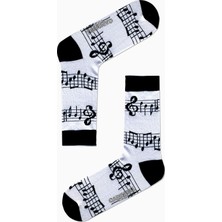 Carnaval Socks Müzik Notalar Desenli Renkli Çorap