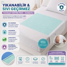 CDE Abso 5 Katlı Yıkanabilir Emici ve Koruyucu Kanatlı Çocuk Tuvalet Eğitim Pedi 85x90 cm