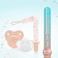 Wee Baby Kapaklı Damaklı Emzik ve Emzik Askısı No:2 Somon
