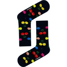 Carnaval Socks Renkli Kiraz Desenli Renkli Çorap