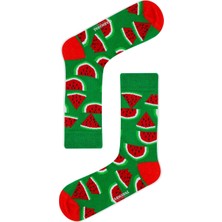 Carnaval Socks Yeşil Karpuz Dilim Desenli Renkli Çorap