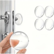 Hereveoyuncak Şeffaf Silikon Mobilya ve Kapı Durdurucu Darbe Pedi 4'lüü Set