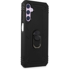 Eco Port Samsung Galaxy A14 4g Kılıf Sofya Yüzüklü Silikon Kapak - Siyah