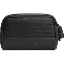 Tommy Hilfiger Siyah Erkek Traş Çantası Th Woven Wash Bag