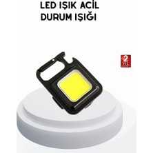 My Best Store Mini 800 Lümen LED El Feneri – USB Şarjlı, 3 Kademeli Işık, Şişe Açacaklı Taşınabilir T