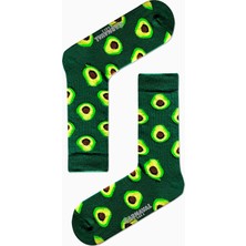 Carnaval Socks Yeşil Avokado Desenli Renkli Çorap