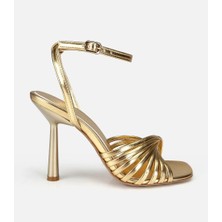 Hotiç 01SAH321550A540 KADIN Metalik Gold Ince Topuklu Sandalet
