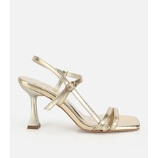 Hotiç 01SAH321140A540 KADIN Gold Bantlı Topuklu Sandalet