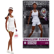 Barbie Inspiring Women Serisi, Venus Williams Moda Mankeni, Karakteristik Tenis Üniforması ve Raketi, Genişletilebilir Ambalaj Dahil, HRM49