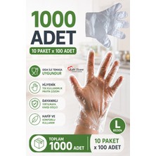 Kalbi Ticaret Şeffaf Eldiven 1000 Adet Hışır Poşet Eldiven Kullan At Tek Kullanımlık Eldiven