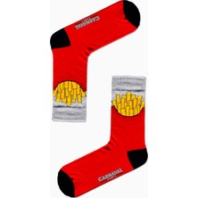 Carnaval Socks Patates Çubukları Desenli Renkli Çorap