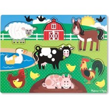 Melissa & Doug Ahşap Tutmalı Yapboz-Çiftlik (Yeni)
