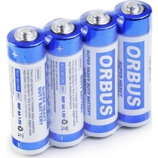 Orbus R6P Süper Heavy Duty AA Kalem Pil 1.5V 4'lü Tek Kullanımlık Yüksek Performans