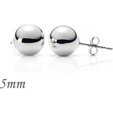 Yvz Store 925 Ayar Gümüş Top Küpe - 5 mm
