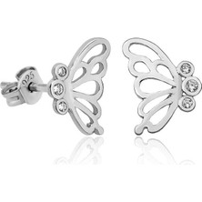 Yvz Store Gümüş Kelebek Küpe