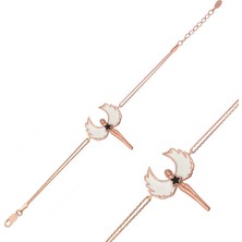 Yvz Store 925 Ayar Gümüş Rose Su Perisi Bileklik
