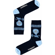 Carnaval Socks Albert Einstein Emc Prof Desenli Renkli Erkek Çorap