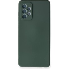 ENCO Mey Ithalat®  Samsung Galaxy A72 Kılıf Nano Içi Kadife Silikon - Koyu Yeşil