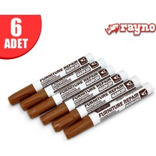 Rayno Ahşap Rötuş Kalemi Seti Huş Kahverengi 6 Lı - RYN10461