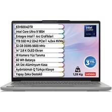 Lenovo Ideapad Slim 5 14IMH10 Intel Core Ultra 9 185H 2.8 K OLED 32 GB 1 Tb SSD Freedos 14 Inç 83V6004DTR