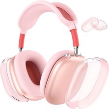 M.TK Moveteck Airpods Max ile Uyumlu Yumuşak Tpu Koruyucu Renkli Şeffaf Silikon Koruma Kılıfı