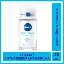 Nivea Kadın Roll-on Deodorant Fresh Natural 50ml, 72 Saat Anti-perspirant Ter Koruması, Alkolsüz
