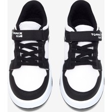 Tonny Black Çocuk Unisex Siyah Beyaz Rahat Kalıp Ortopedik Cırtlı Sneaker