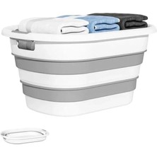 25 Litre Katlanabilir Silikon Çamaşır Sepeti, Ergonomik ve Taşınabilir Tasarım