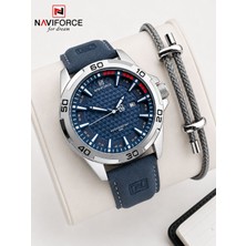Naviforce Deri Kordon Italyan Tasarım Bileklik Hediyeli 3 Atm Suya Dayanıklı Erkek Kol Saati N8023D2