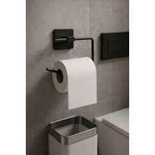 Kare Yapışkanlı Tuvalet Kağıtlığı, Siyah Renk Seçeneği