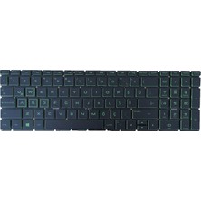 Afila Hp Pavilion Gaming 15-EC2059NT (68N74EA) Uyumlu Notebook Klavyesi Laptop Tuş Takımı (Siyah Tr) Yeşil Tuş - Işıklı