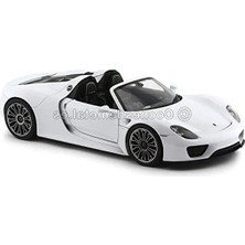 1:18 Ölçekli Gri Metalik Porsche 918 Spyder Cabriolet Araç Modeli