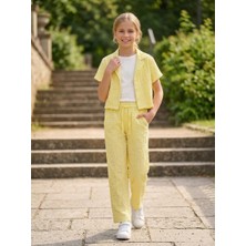 İnebolu Kids Inebolu Kids Kız Çocuk Gömlek Askılı Üst Pantolon 3 Lü Takım