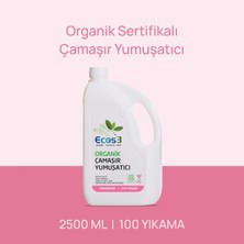 Ecos3 Çamaşır Yumuşatıcı, Organik & Vegan Sertifikalı, Ekolojik, Extra Konsantre, 100 Yıkama, 2500ml