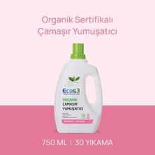 Ecos3 Çamaşır Yumuşatıcı, Organik & Vegan Sertifikalı, Ekolojik, Extra Konsantre, 30 Yıkama, 750ml